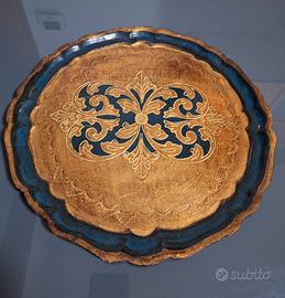 Vassoio in legno fiorentino