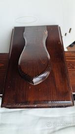 scatola in legno per pulizia scarpe poggiapiedi