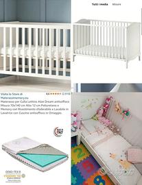 Culla struttura Ikea con materasso nuovo