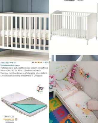 Culla struttura Ikea con materasso nuovo