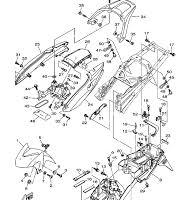 -FIANCHETTO DX POS YAM TDM 900 2003 5PS2472K004B