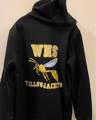 Felpa Yellowjackets nera cappuccio tgXL serie tv