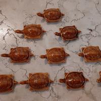Statuine tartarughe in ceramica smaltata