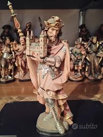 scultura in legno sant Enrico re