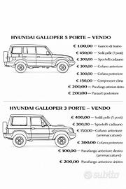 GALLOPER - RICAMBI - USATO