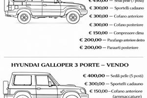 GALLOPER - RICAMBI - USATO