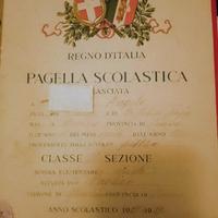 pagella scolastica del ventennio
