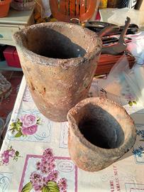 coppia antichi crogioli 