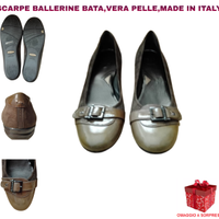 Scarpe BATA,ballerine,vera pelle,flexible,camoscio