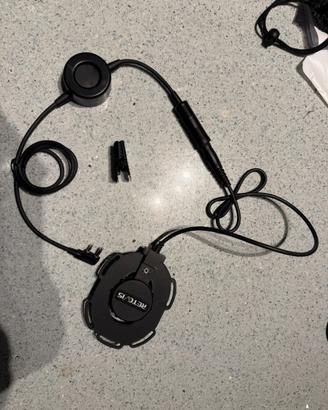 Cuffia militare senza microfono e adattatore radio