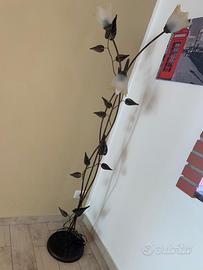 Piantana arte povera in ferro battuto