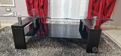tavolo salotto con doppio vetro 