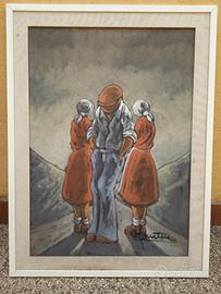 Olio su tela di Franco Matera, esemplare unico,