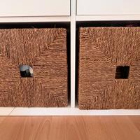 Kallax bianca con cubi