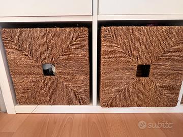 Kallax bianca con cubi