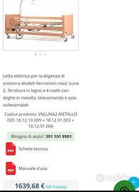 letto ospedaliero Vermeiren