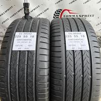 2 PNEUMATICI 225/55 R18 CONTINENTAL ESTIVE 75%