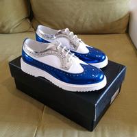 Scarpe stringate, blu/argento/bianco, CULT, n.37
