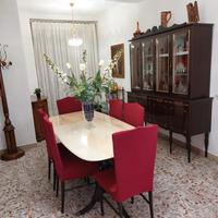 sala da pranzo vintage anni `60 con intarsi