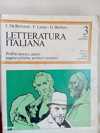 libro scuola media superiore Letteratura Italiana 