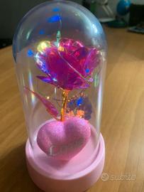 Rosa in campana con LED