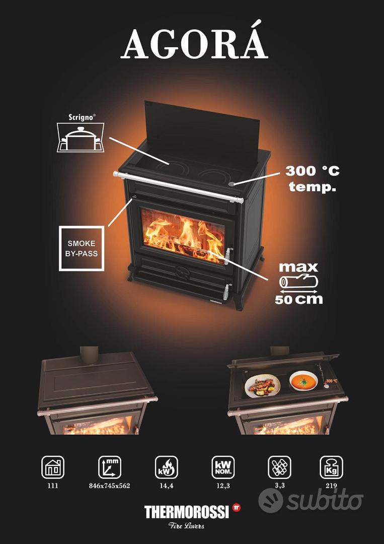 Stufa Cucina a legna Thermorossi mod Agorà 12,3kW - Elettrodomestici In  vendita a Ravenna