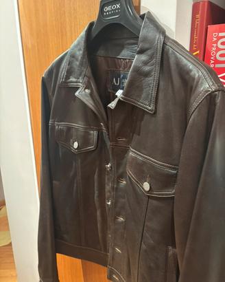 Giacca pelle Armani Jeans uomo