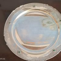 Grande vassoio in argento e pietre dure CALDERONI