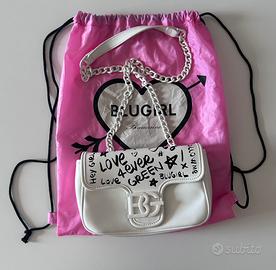 Blumarine Blugirl Borsa Bianca con scritte nere