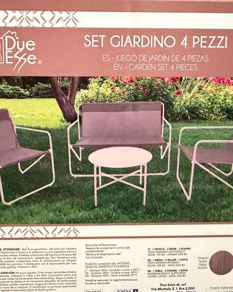 Set giardino 4 pezzi Due Esse nuovo