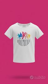T-shirt bambino Bikkembergs bianca con stampa spor