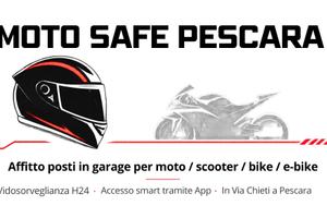 Posti moto, bici, e-bike in garage, Pescara Centro
