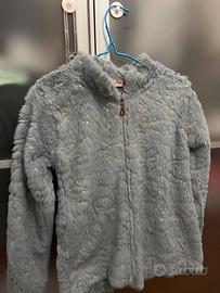 Giacca bambina grigia con glitter