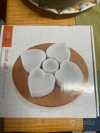 Antipastiera porcellana Cuori