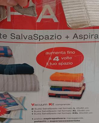 Buste salvaspazio + aspirapolvere