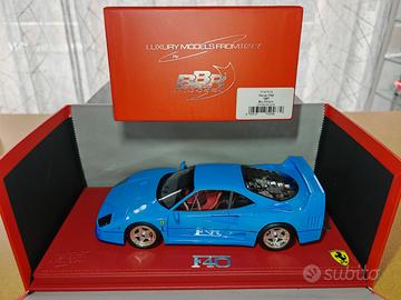 FERRARI F40 1987 AZZURRO 1:18 BBR MODELS