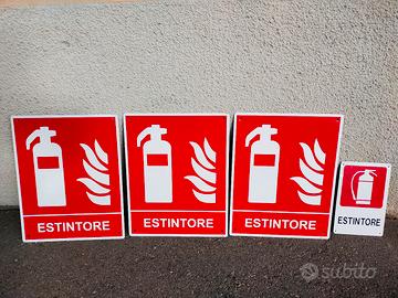 Insegne metalliche Estintore 