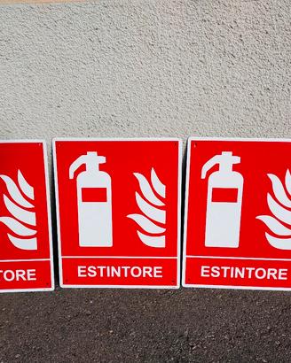 Insegne metalliche Estintore 