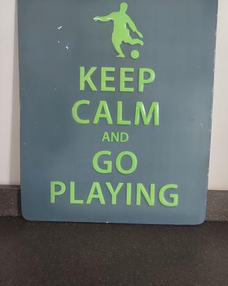 Quadro metallo vintage a tema calcistico 