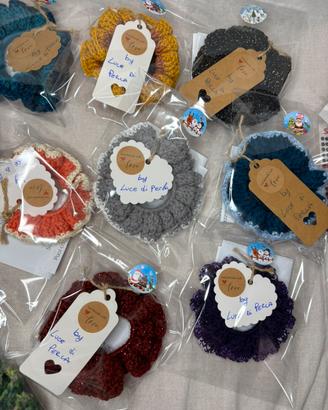 Elastici per cappelli scrunchies uncinetto