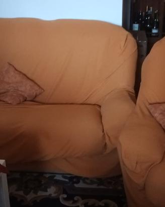 Set divani e poltrone pelle copridivani compresi
