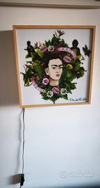 quadro illuminato Frida Kalo