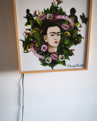 quadro illuminato Frida Kalo