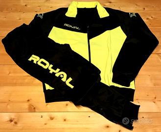 Tuta Uomo ROYAL SPORT, tg. M, NERO/GIALLO FLUO