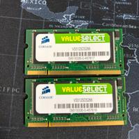 2 x Corsair RAM 512MB laptop