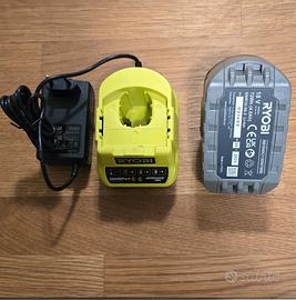kit batteria caricatore 4ah ryobi
