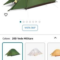 tenda 1 posto ultraleggera 1.1 kg circa