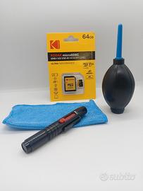 scheda micro SD 64Gb Kodak più accessori 