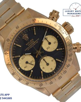 ROLEX Cosmograph 6265 Daytona black dial gold 1985