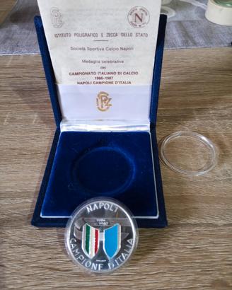 medaglia commemorativa scudetto napoli 86/87